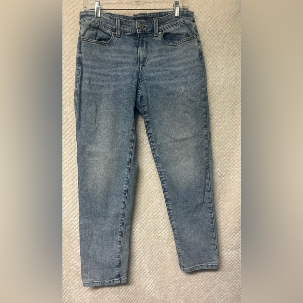 Womens Talbots Jeans Boyfriend Flattering Collection Light Blue Straight Leg 6